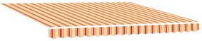 Kézi Behúzható Napellenző LED-del Sárga és Narancs 400x300 cm
