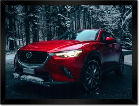 Poszter keretben 40x30 Piros Mazda Autó
