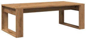 kézműves tölgy színű szerelt fa dohányzóasztal 102 x 50 x 35 cm
