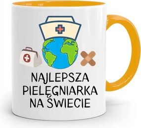 Sárga Bögre Ajándék Ápolónőnek Legjobb nyomott mintával