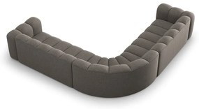 Sötétszürke zsenília moduláris sarokkanapé Lupine – Micadoni