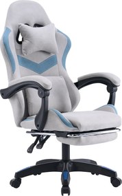 Irodai/gamer szék, szürke/kék, ZODIA