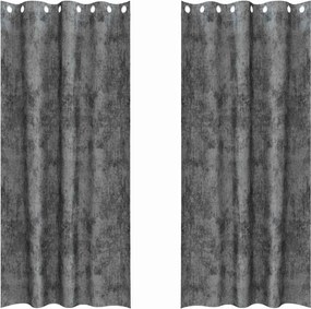 vidaXL Bársonyfüggönyök függönyökkel 2 pcs Szürke 245 x 140 cm Bársony