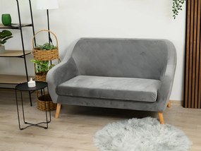 Szürke 2 személyes kanapé CORANTI VELVET