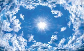 Háttérkép Napsütötte égbolt Sugár Szimfónia Jövő Magasság 254x184 +ragasztó