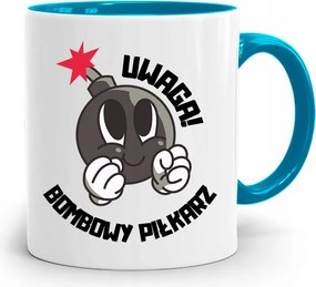 Kék Bögre Labdarúgó Bombajátékosoknak, fényképes nyomattal