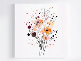 Vászonkép Canvas Grafika Természet Botanika Virágok Csokor 80x80