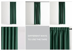Sötétzöld sötétítő termo függöny 140x270 cm Pleat – Restilo