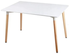 Fehér étkezőasztal BERGEN 140x80 cm