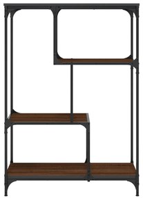 barna tölgyszínű szerelt fa és acél íróasztal 81x36x115 cm