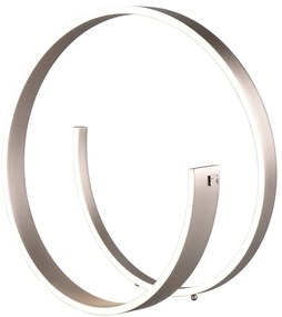 Szürke LED asztali lámpa hangvezérléssel-mobil alkalmazás vezérléssel, fém búrával (magasság 45 cm) Cinardi – CINQUE