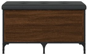 barna tölgy színű szerelt fa tárolópad 82 x 42 x 45 cm