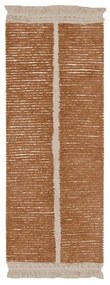 Téglavörös-bézs pamut futószőnyeg 80x230 cm Duetto Toffee – Lorena Canals