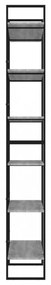 szürke sonoma színű szerelt fa magasszekrény 100 x 30 x 210 cm