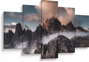 Kép - A ködben rejtett olasz dolomitok (150x105 cm)