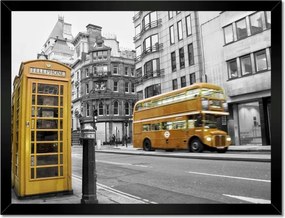 Poszterek keretben 40x30 Sárga londoni busz