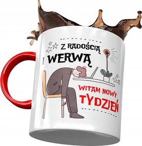 Bögre Piros Vicces Hello Új Hét Ajándék Nyomtatott Fotó