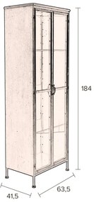 Aranyszínű fém tálalószekrény 64x184 cm Gertlush – Dutchbone
