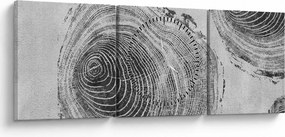 Kép - Fa motívum (órával) (90x30 cm)