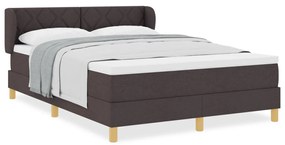 Boxspring Ágy Matrac Nélkül, Sötétbarna, 140x200 cm, Szövet