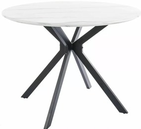 Aster étkezőasztal fehér márvány/fekete 100cm