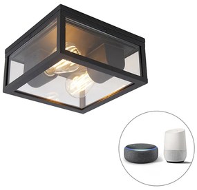 Okos mennyezeti lámpa fekete IP44 2-lámpás, Wifi-vel ST64 - Charlois