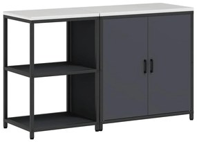 Konyhai Tároló Készlet ajtóval 2 pcs Antracit 150 x 50 x 92 cm