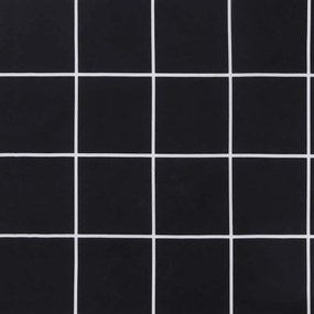 fekete kockás szövet kerti padpárna 200x50x4 cm
