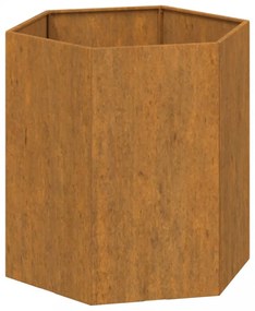 rozsda színű corten acél növénytartó 40 x 40 x 45 cm