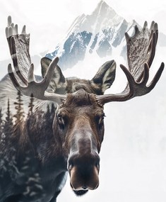 Poszter 50x65cm Szarvas Az erdő szelleme