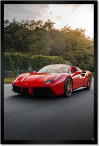 Poszter keretben 40x60 Piros Ferrari út