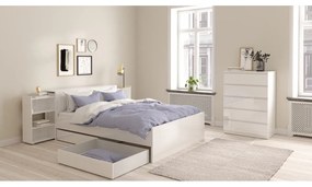 Fehér franciaágy 140x190 cm Naia – Tvilum