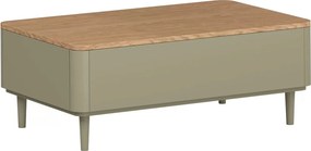 Amilio dohányzóasztal 100 cm fiókos, lábakon - eukaliptusz / baltic dune tölgy