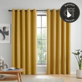 Sárga sötétítő függöny szett 2 db-os 229x229 cm Wilson – Catherine Lansfield