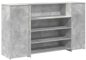 vidaXL recepciós pult betonszürke 180x50x103,5 cm szerelt fa
