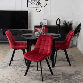 Szék bordó színben, bársony kárpittal RICK