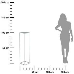 Virágállvány 100x24 cm szürke