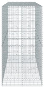 horganyzott vas gabion kosár fedéllel 300 x 100 x 200 cm