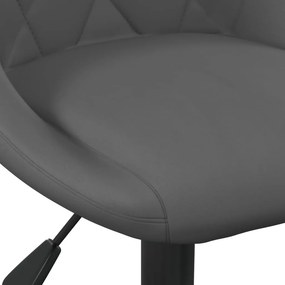 vidaXL sötétszürke bársony irodaszék