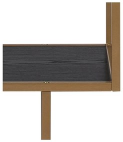 Fekete-aranyszínű könyvespolc 77x185 cm Seaford – Actona