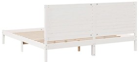 fehér tömör fa extra hosszú ágykeret matrac nélkül 200 x 220 cm