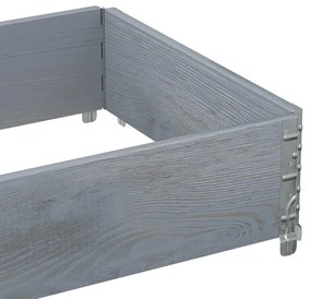 szürke tömör fenyőfa kerti növénytartó 80 x 60 cm