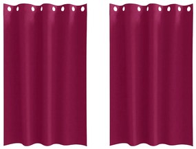 Függönyök függönyökkel 2 pcs Bordó 175x140cm Poliészter