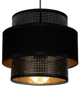 Csillár zsinóron NESS 2xE27/60W/230V fekete