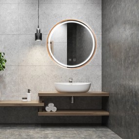 LED Tükör 50cm MMJ BRUSH ROSE GOLD