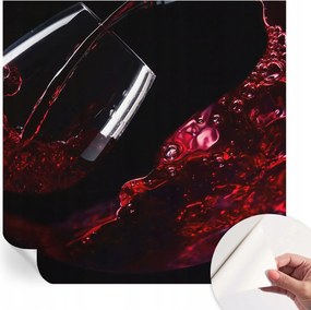 Öntapadós tapéta Divatos 3D fali ragasztóval Vörösbor 250x250 cm