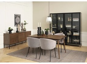Barna bővíthető étkezőasztal tölgyfa dekoros asztallappal 150x90 cm Barrali – Unique Furniture
