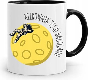 Fekete Bögre Vezetőnek Rendetlenségvezető Nyomtatott Fényképpel