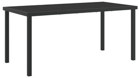 Kerti Tábla Fekete 160x80x73 cm Edzett Üveg