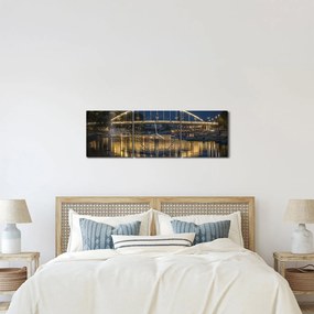 Egy híd képe szökőkúttal (órával) (90x30 cm)